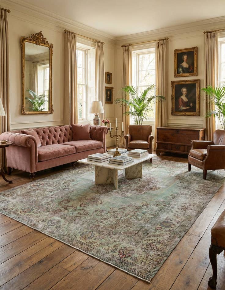 Detail image of 9' 9 x 12' 8 Vintage Royal Wool Rug