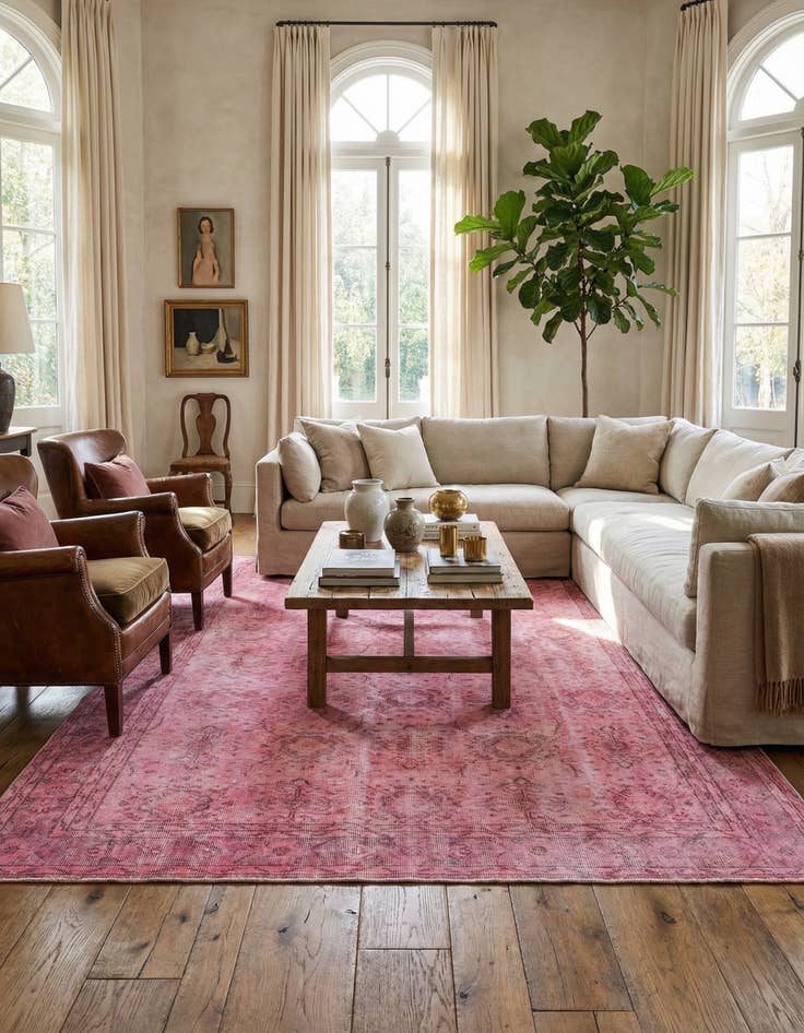 Detail image of 6' 10 x 9' 11 Ultra Vintage Wool Rug