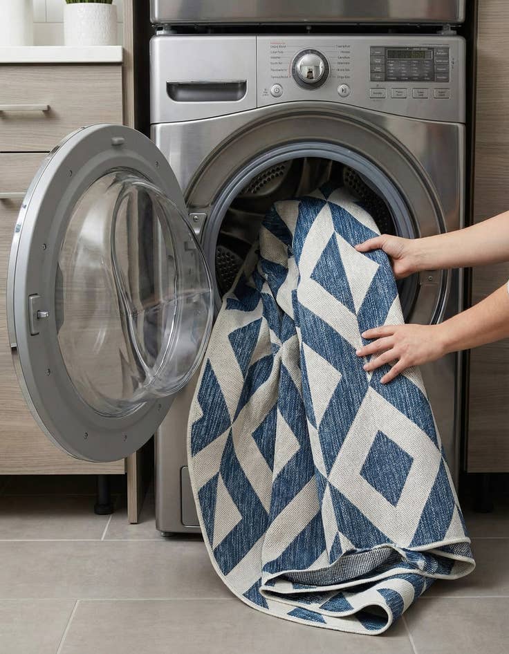 Detail image of 5' 3 x 8'  Washable Jill Zarin Napa Indoor / Outdoor Oval Rug