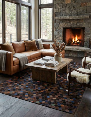 5' 1 x 7' 11 Cowhide Stocks Rug