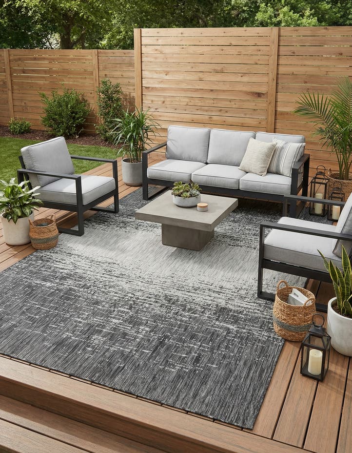 7' 10 x 11' Easy-Clean Modern Indoor / Outdoor...