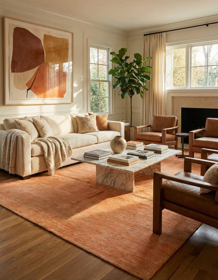 Detail image of 6' 5 x 10'  Hand Knotted Darya Wool Rug