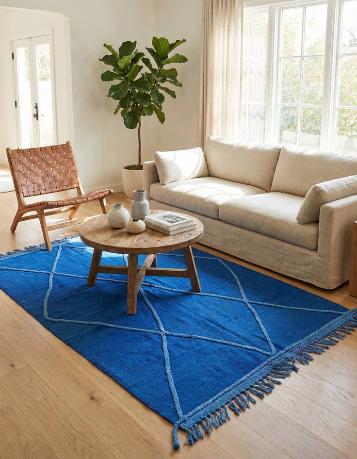 Detail image of 3' 5 x 5' 2  Hand Woven Kilim Modern Wool Rug