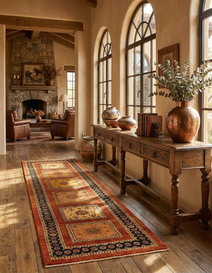 Detail image of 2' 7 x 9' 8 Luribaft Wool Runner Rug