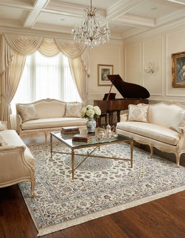 6' 8 x 6' 11 Hand Knotted Nain Rug