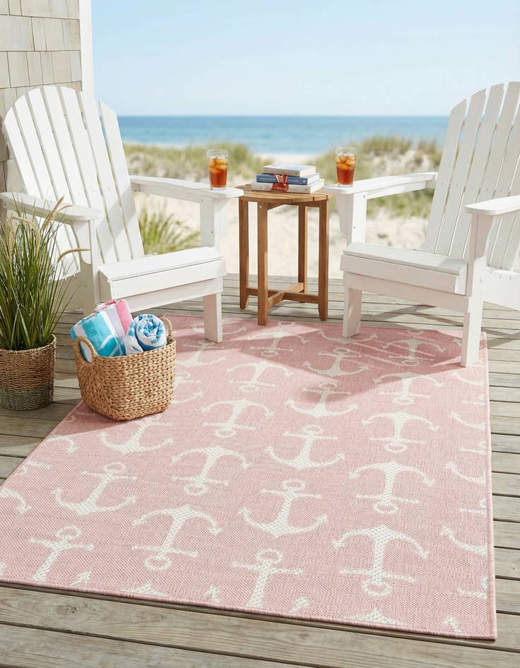 Detail image of 3' x 5' 3  Washable Coastal Indoor / Outdoor Rug