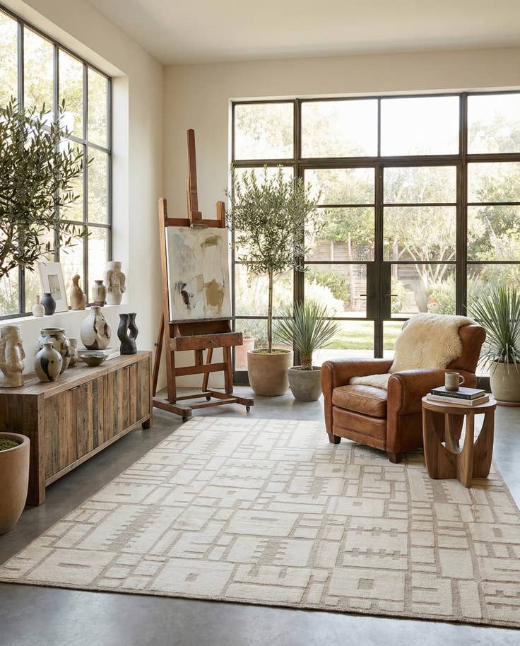 Detail image of 9' 5 x 12' 1 Hand Knotted Beni Marok Rug