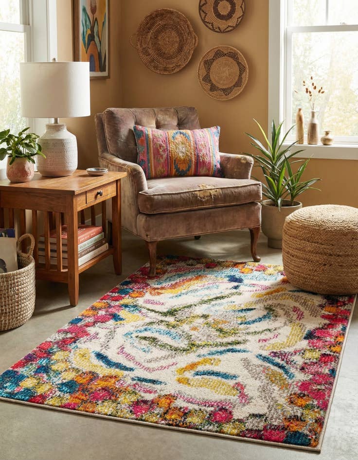 Detail image of 2' 2 x 3'  Washable Vivid Rug