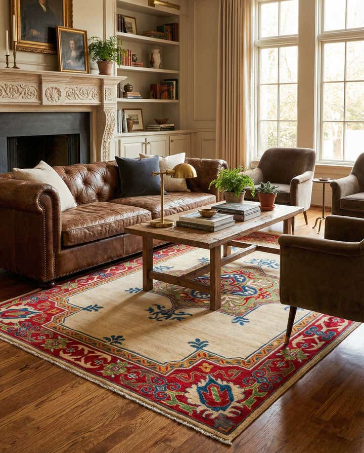 5' 6 x 7' 8 Hand Knotted Kazak Rug