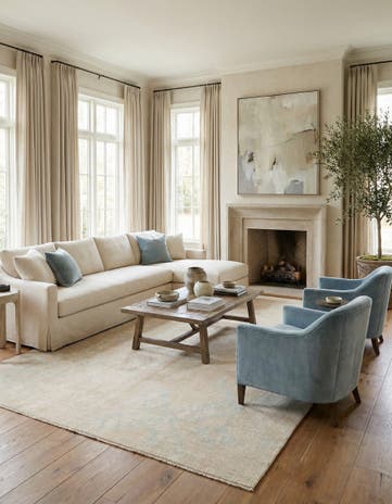 9' 2 x 12' 6 Hand Knotted Oushak Wool Rug