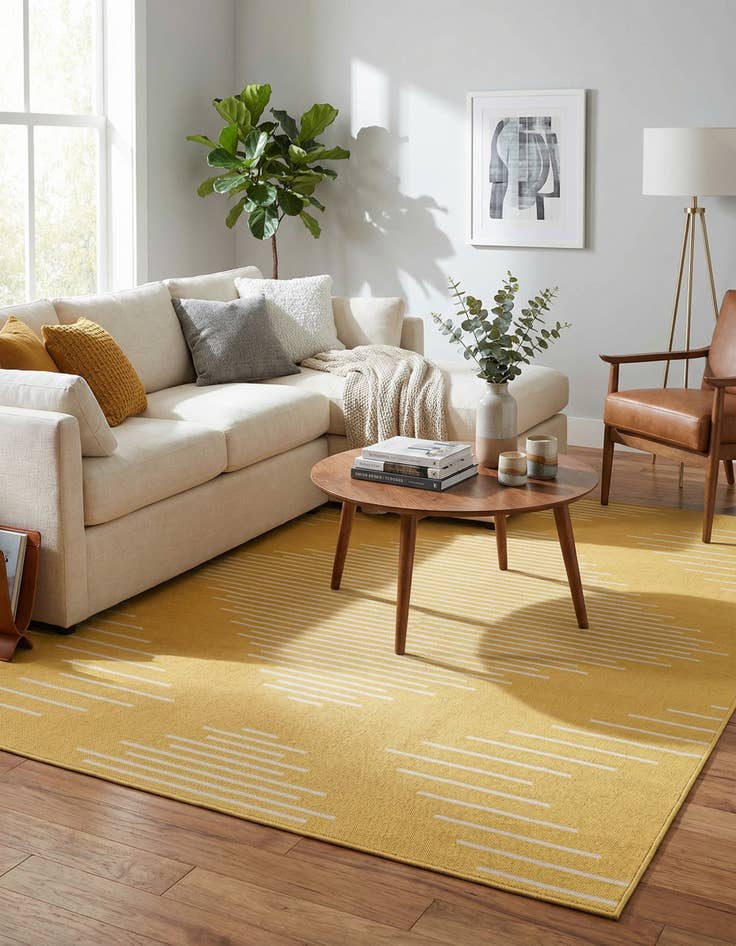 Detail image of 7' 10 x 10' Easy-Clean Modern Indoor / Outdoor Rug