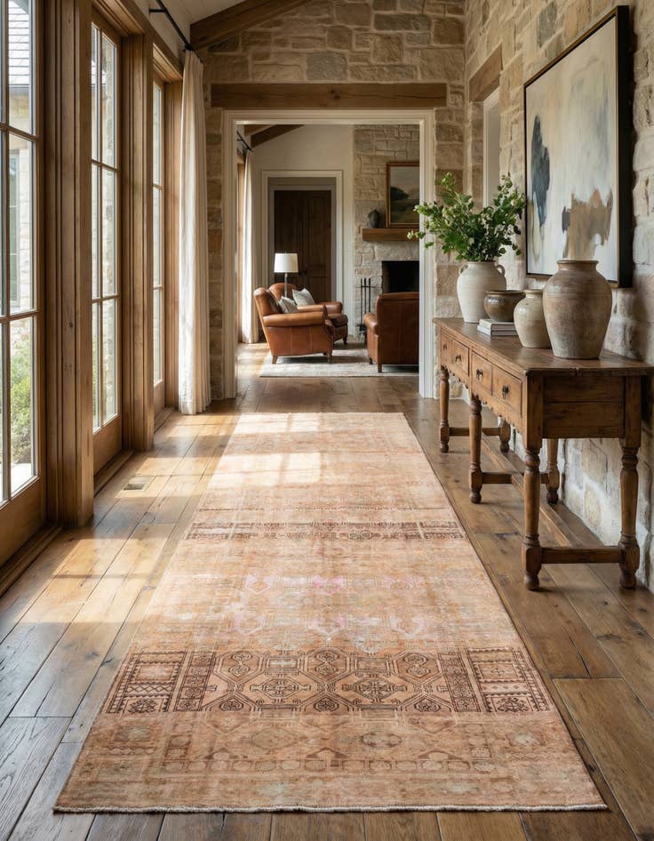 Detail image of 5' x 9' 10  Hand Knotted Ultra Vintage Persian Wool Runner Rug