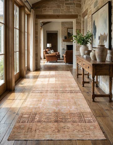 5' x 9' 10 Hand Knotted Ultra Vintage Persian Wool Runner Rug