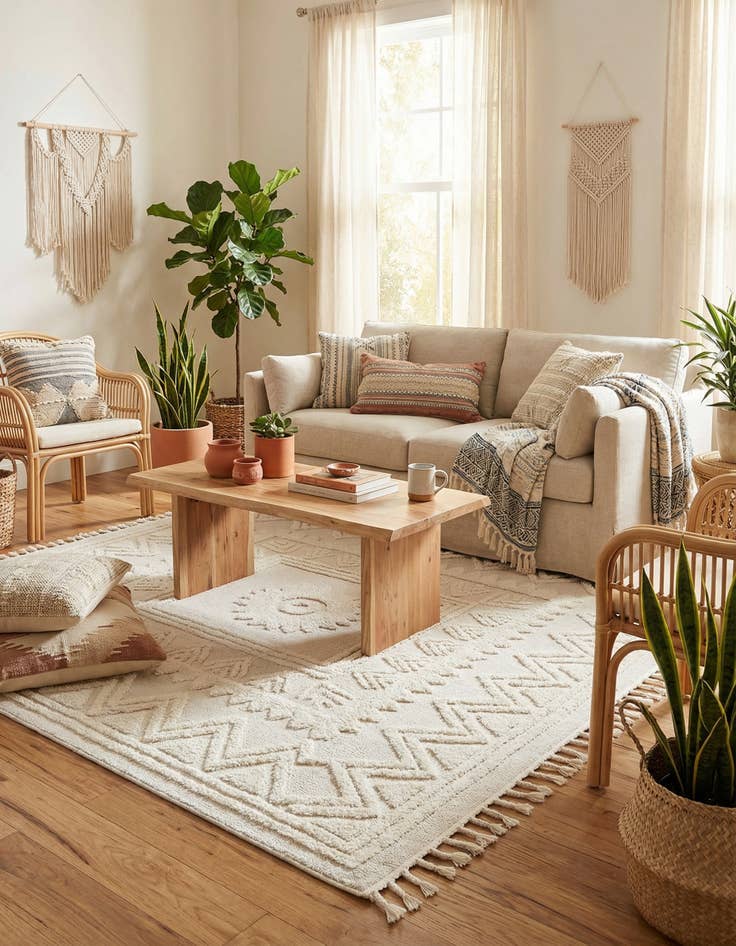 Detail image of 10' x 10' Boho Square Rug