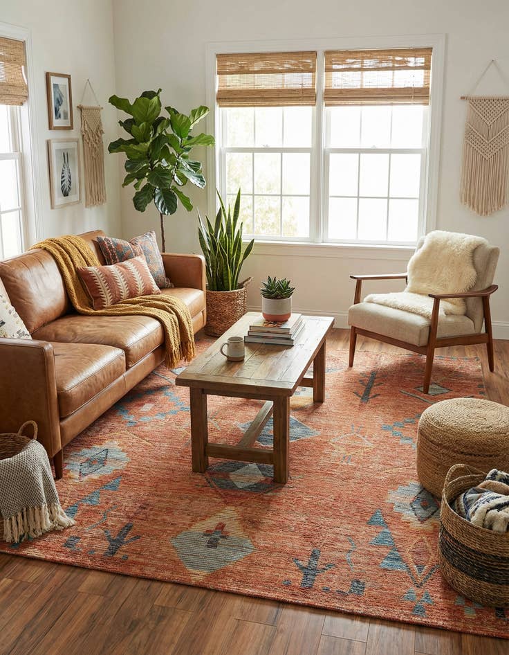 Detail image of  7' 10 x 7' 10  Hand Woven Chenille Jute Square Rug