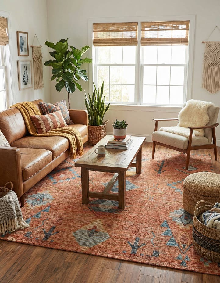 7' 10 x 7' 10 Hand Woven Chenille Jute Square Rug