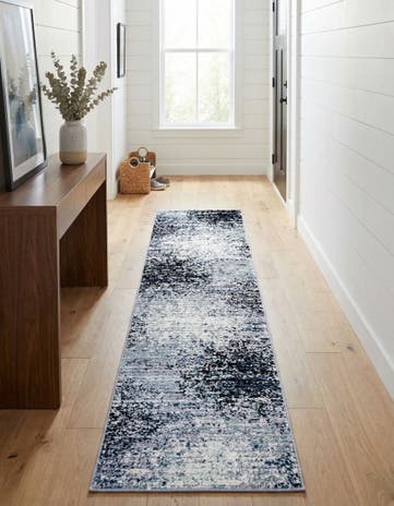 Blue and Gray Tucson Runner Rug