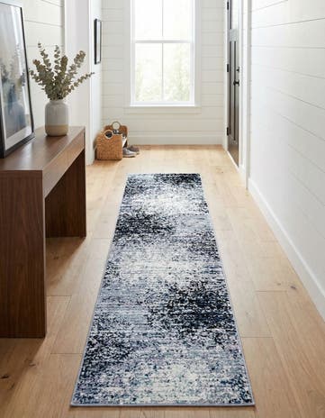 Blue and Gray Tucson Runner Rug