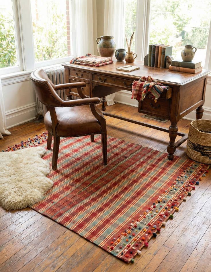 Detail image of 4' 9 x 6' 11 Jajim Rug