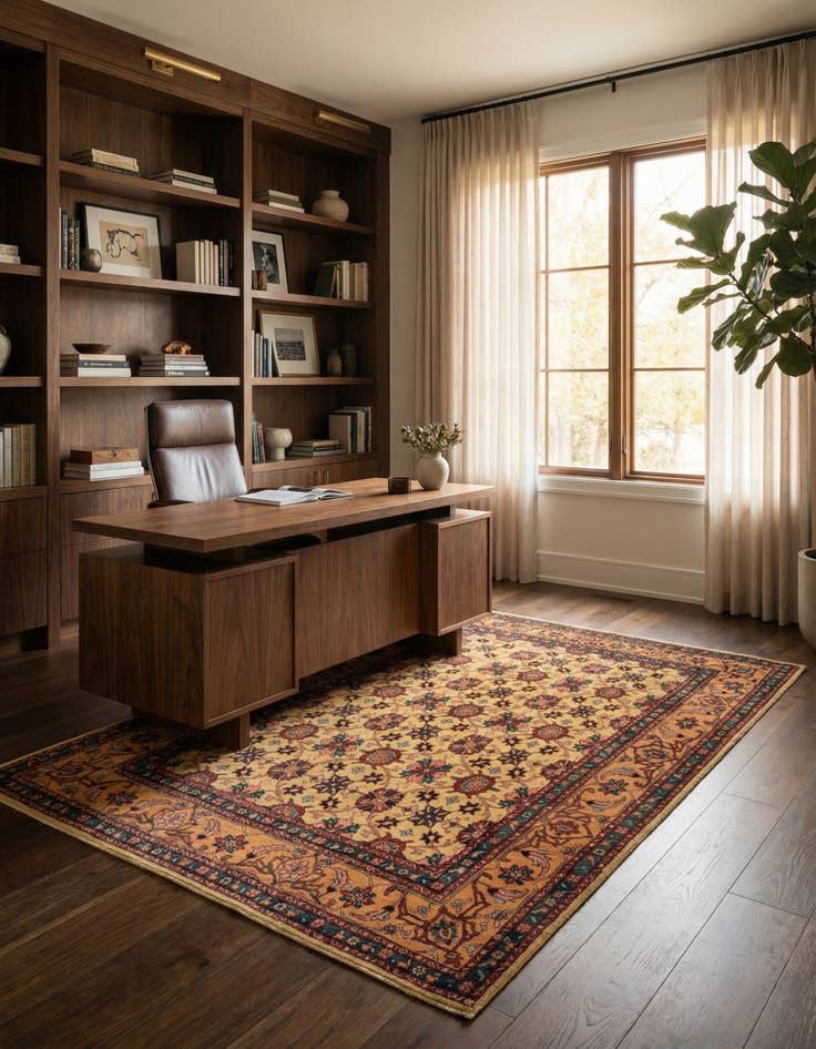 Detail image of 5' 4 x 7' 1  Hand Knotted Kashkuli Persian Rug