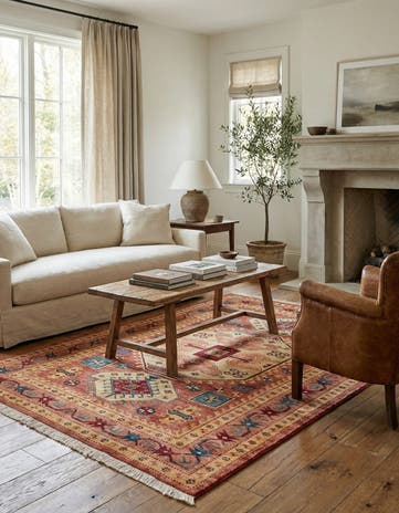 5' 1 x 7' 1 Hand Knotted Ziegler Wool Rug