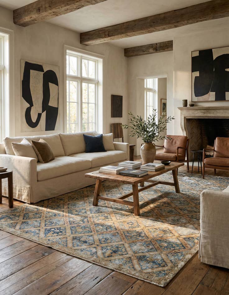 Detail image of 7' 3 x 11' 4  Hand Knotted Ultra Vintage Persian Wool Rug