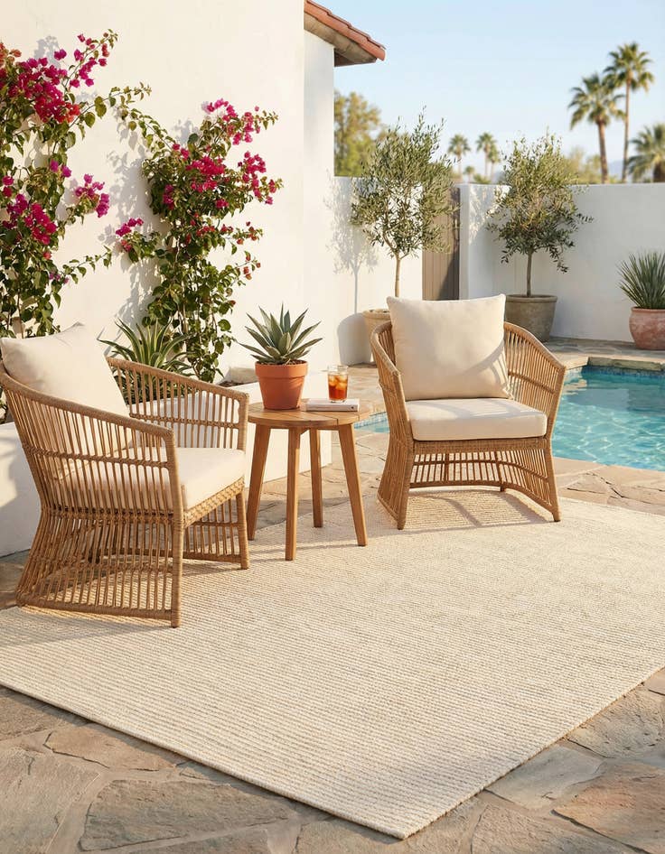 Detail image of  3' 3 x 5' 3  Washable Jill Zarin Palm Springs Indoor / Outdoor Rug