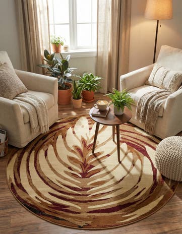 7' x 7' Cafe Round Rug