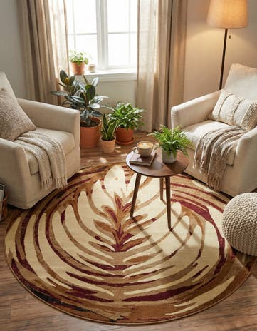 7' x 7' Cafe Round Rug
