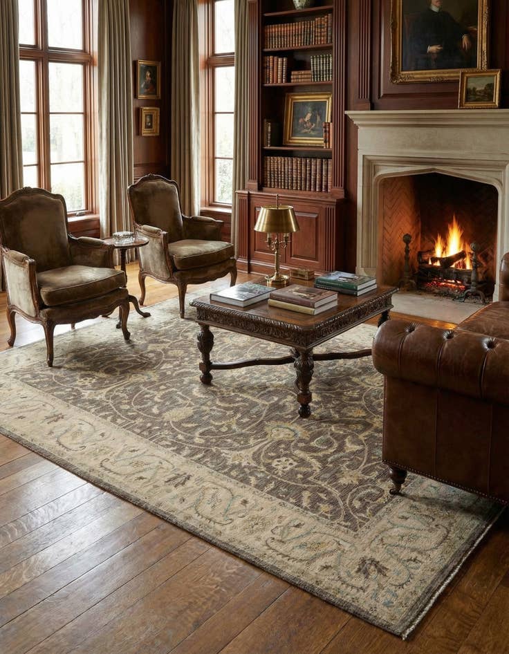 Detail image of  8' 11 x 11' 11 Ziegler Wool Rug