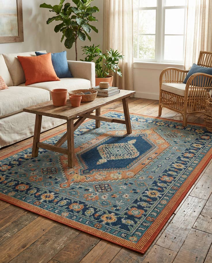 Detail image of 4' x 6' Easy-Clean Baja Indoor / Outdoor Rug