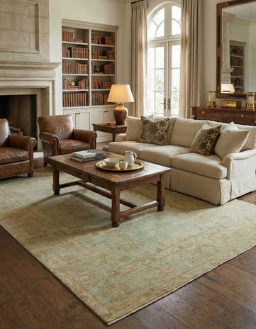 5' 11 x 10' 11 Hand Knotted Peshawar Ziegler Rug
