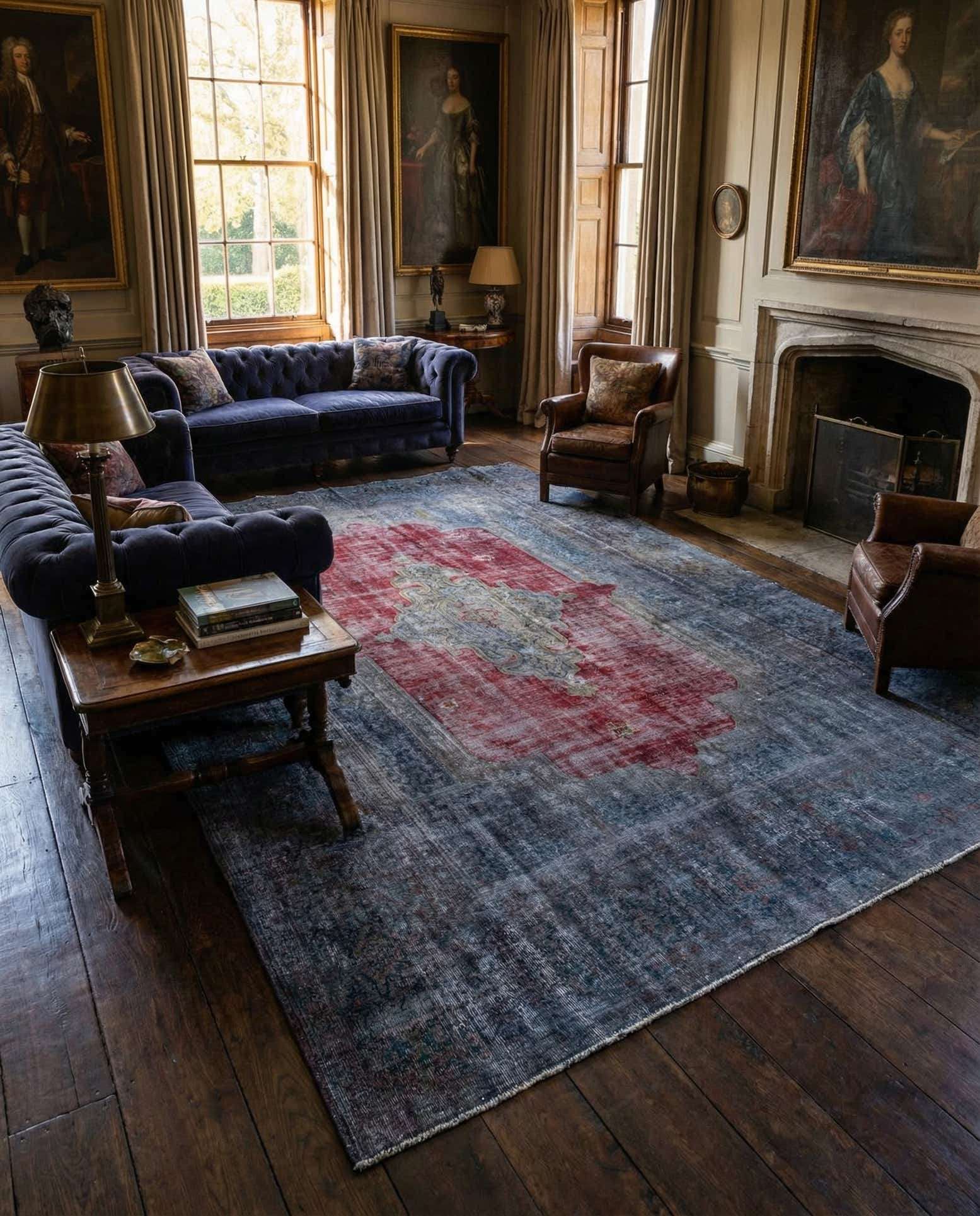 9' 1 x 13' 6 Hand Knotted Ultra Vintage Persian Wool Rug