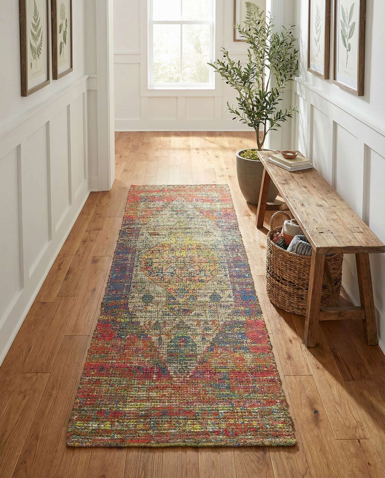 2' 2 x 6' 1 Hand Woven Chenille Jute Runner Rug