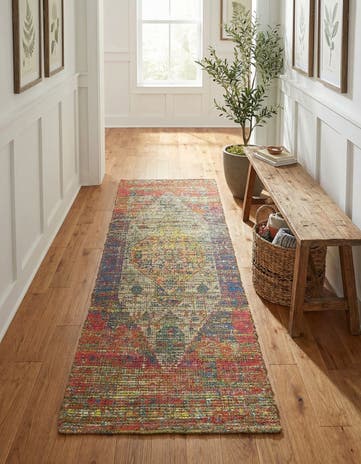 2' 2 x 6' 1 Hand Woven Chenille Jute Runner Rug