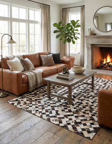 5' 4 x 7' 7 Cowhide Rug