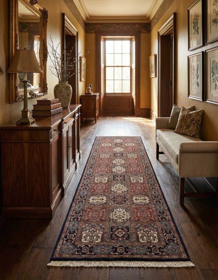 Detail image of  3' x 10' 2  Hand Knotted Bakhtiar Wool Runner Rug