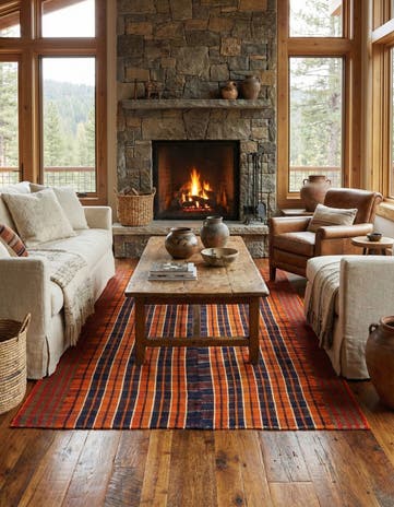 4' 6 x 6' 1 Jajim Wool Rug