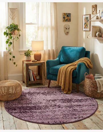 Violet Angelica Round Rug