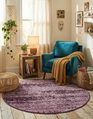 Violet Angelica Round Rug