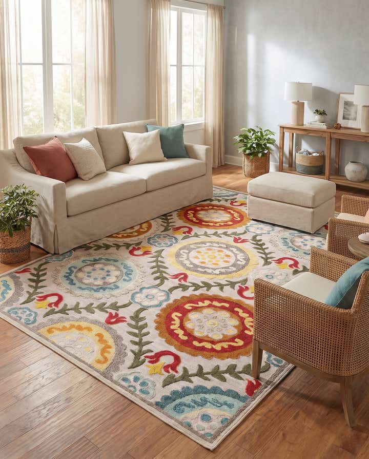 9' x 12' Easy-Clean Casablanca Indoor / Outdoor Rug