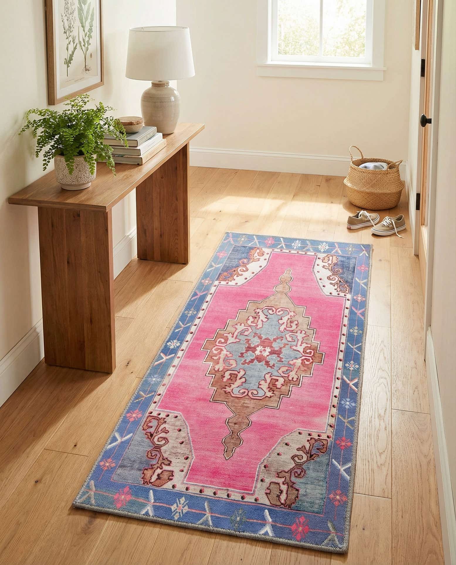 2' x 4' Washable Timeless Runner Rug