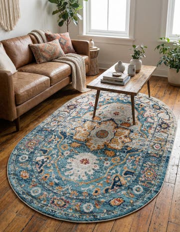 5' 3 x 8' Madeline Vintage Oval Rug