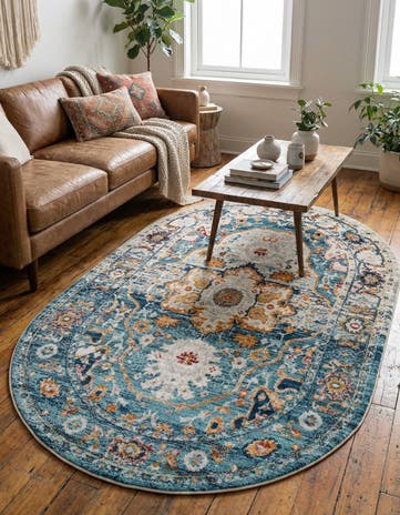 5' 3 x 8' Madeline Vintage Oval Rug
