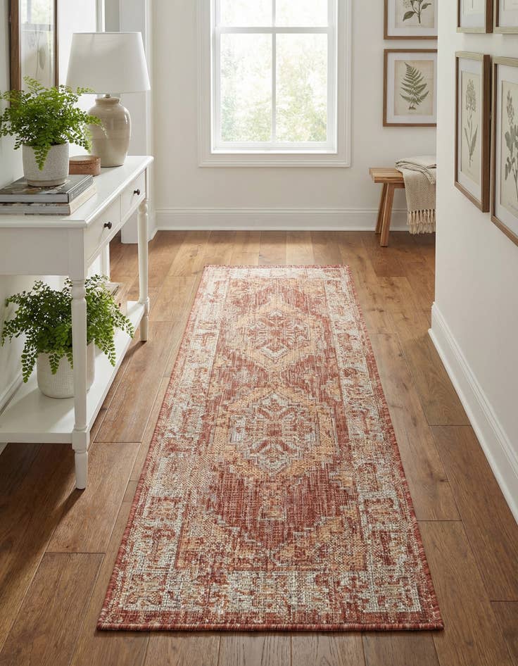 Detail image of 2' x 5' 3 Easy-Clean Traditional Indoor / Outdoor Runner Rug