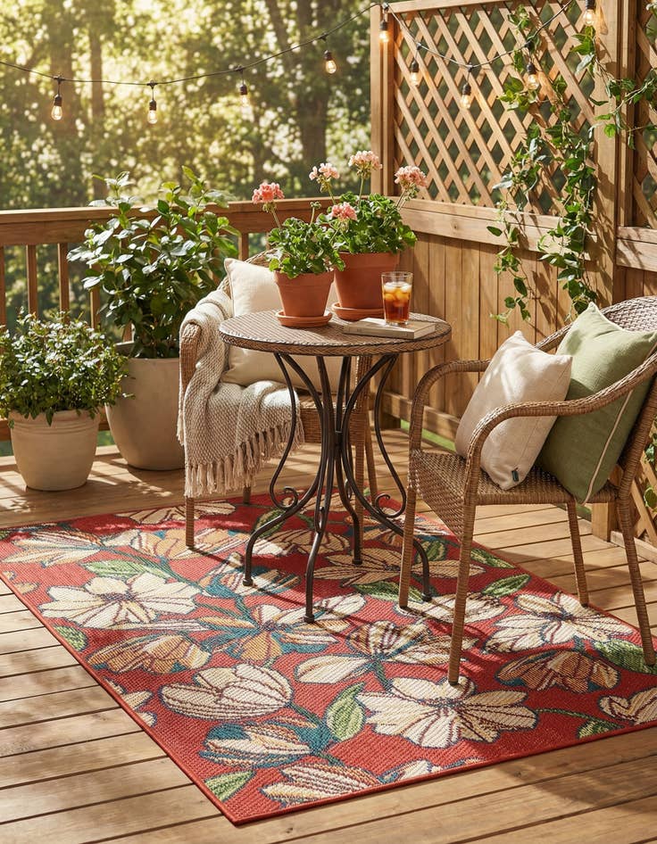 Detail image of  4' x 6'  Washable Baja Indoor / Outdoor Rug