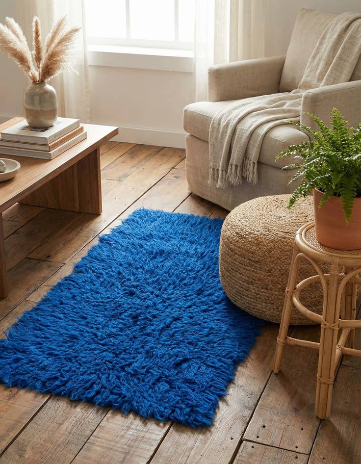 Detail image of 2' x 4' 2  Hand Knotted Moroccan Wool Runner Rug