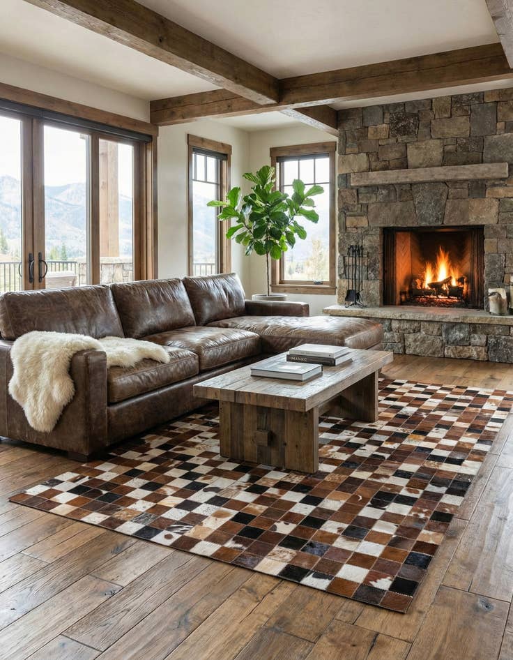 Detail image of  5' x 8' Cowhide Rug