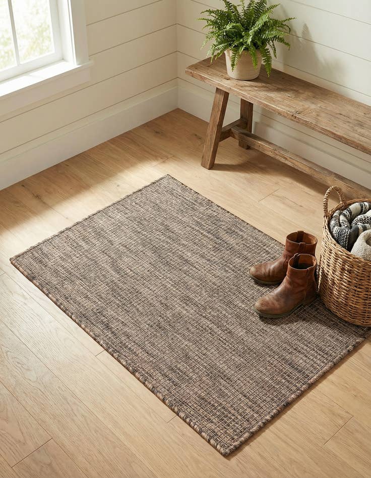 Detail image of 2' x 3' 1 Easy-Clean Solid Indoor / Outdoor Rug