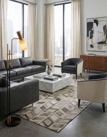 5' 2 x 7' 7 Cowhide - Patchwork Rug